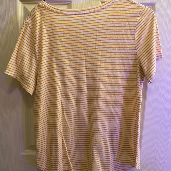 yellow & white striped t-shirt - Picture 2 of 2